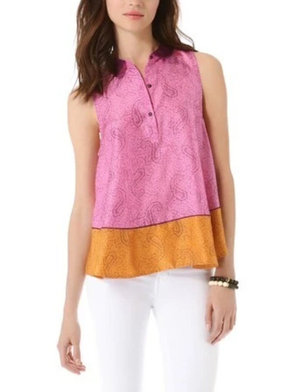 ELIZABETH AND JAMES Aura Sleeveless Collar Top Size NWT $285